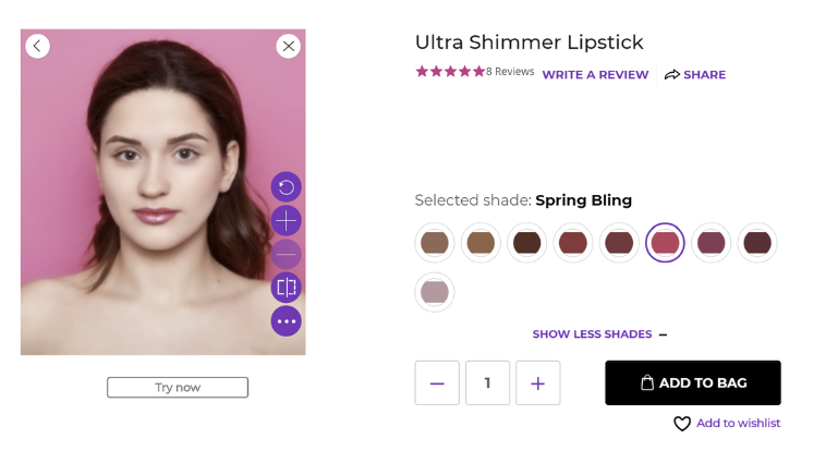 Image showing Avon's Make Up Virtual Try On with Lipstick